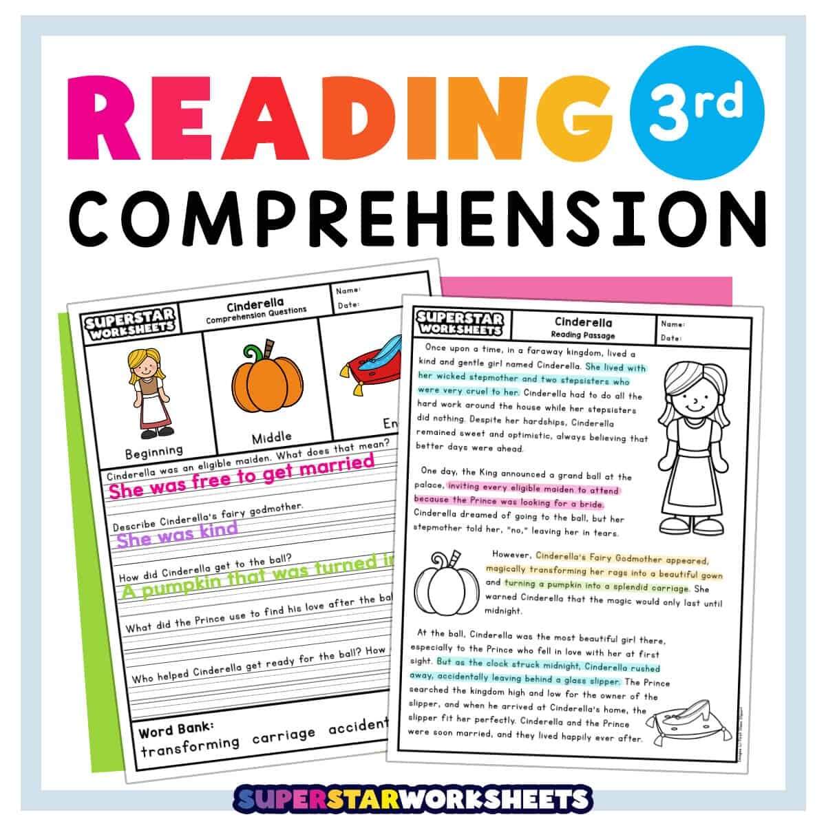 Third Grade Reading Comprehension Superstar Worksheets 10 Free 3rd Grade Reading Fluency Passages Workybooks