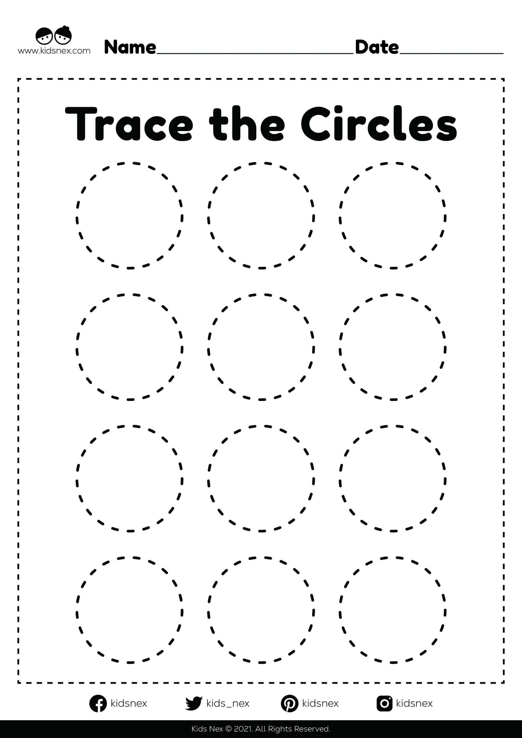 Free Printable Shape Worksheets Circle Worksheet The Artisan Life