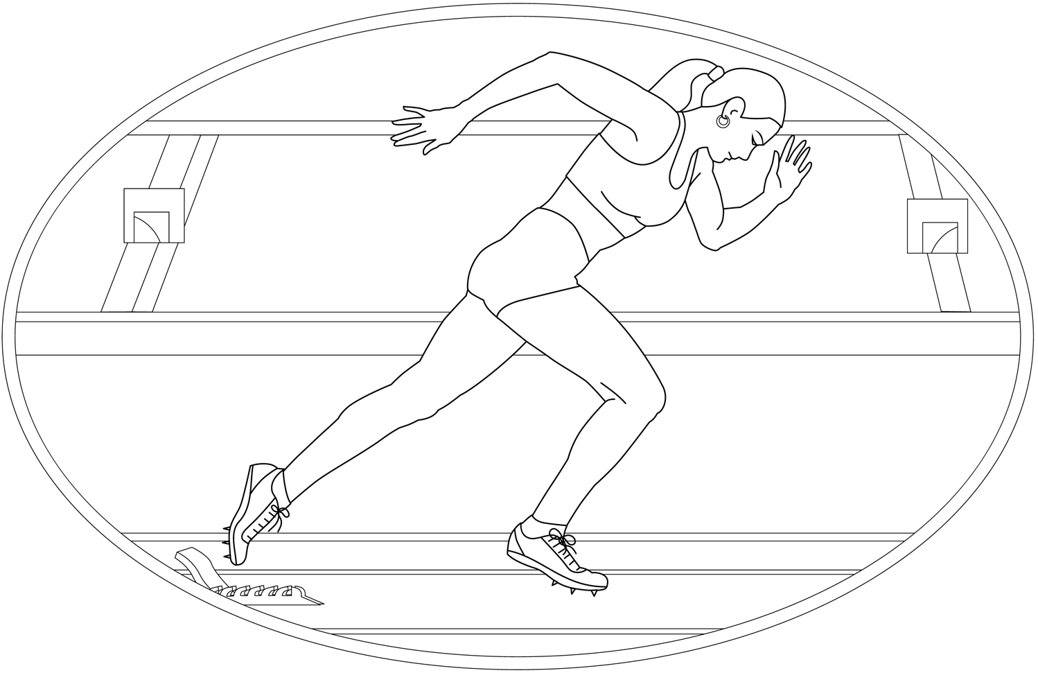 Track And Field Coloring Page Free Printable