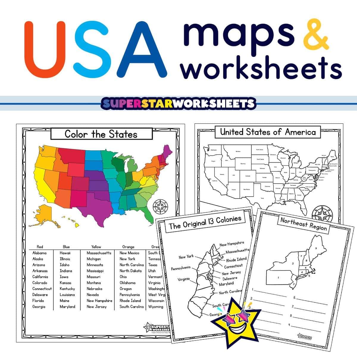 Free Printable Maps Of The United States Bundle