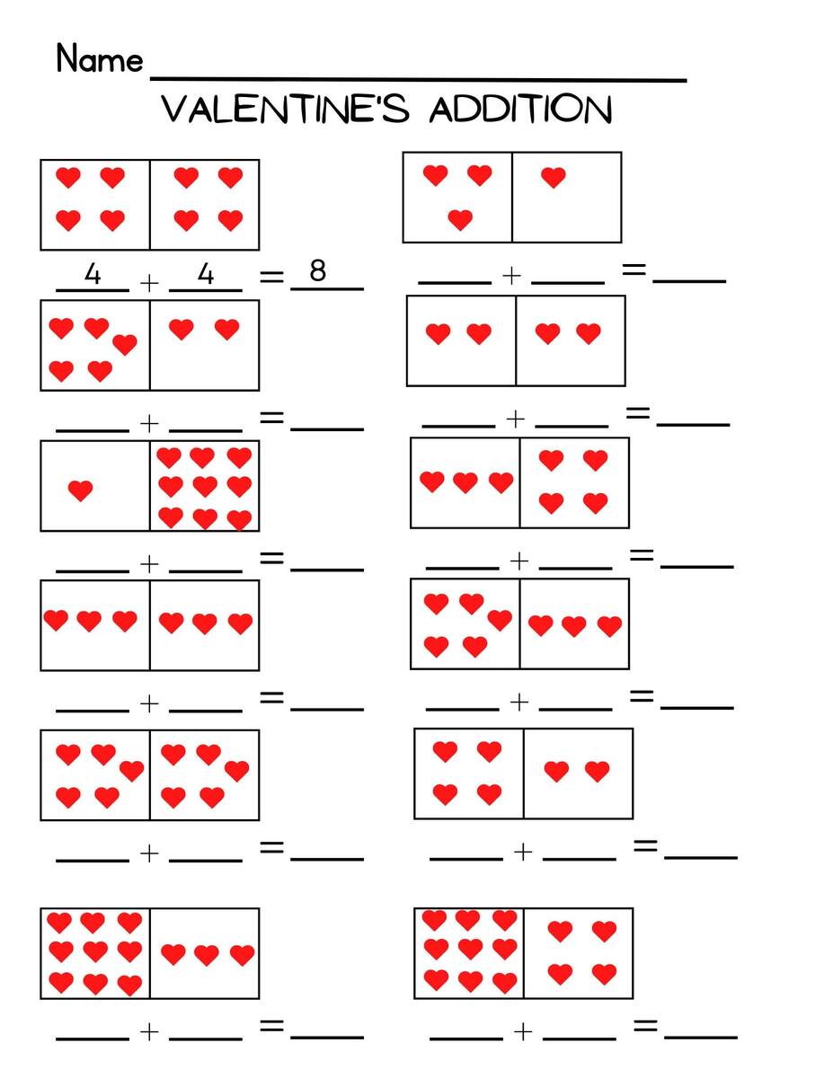 Valentine S Day Addition Math Worksheets Multiple Etsy Valentine S Day Addition Math Worksheets Multiple Etsy