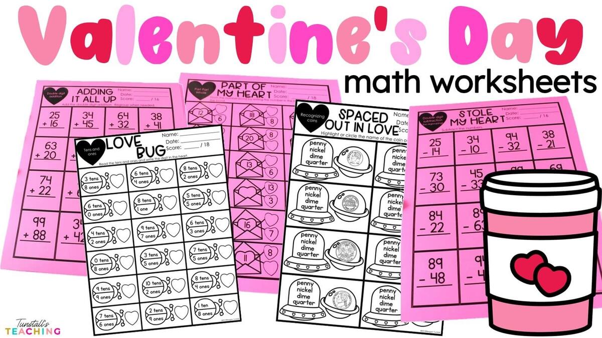 Valentine S Day Math Worksheets For K 2 Free Printable Sample Valentine S Day Math Worksheets For K 2 Free Printable Sample