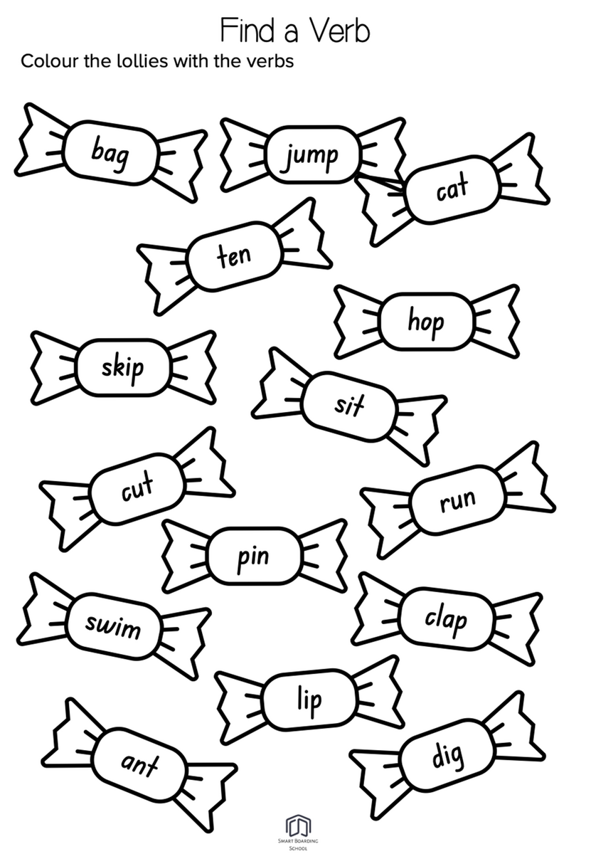 Verbs Worksheets For Grade 1