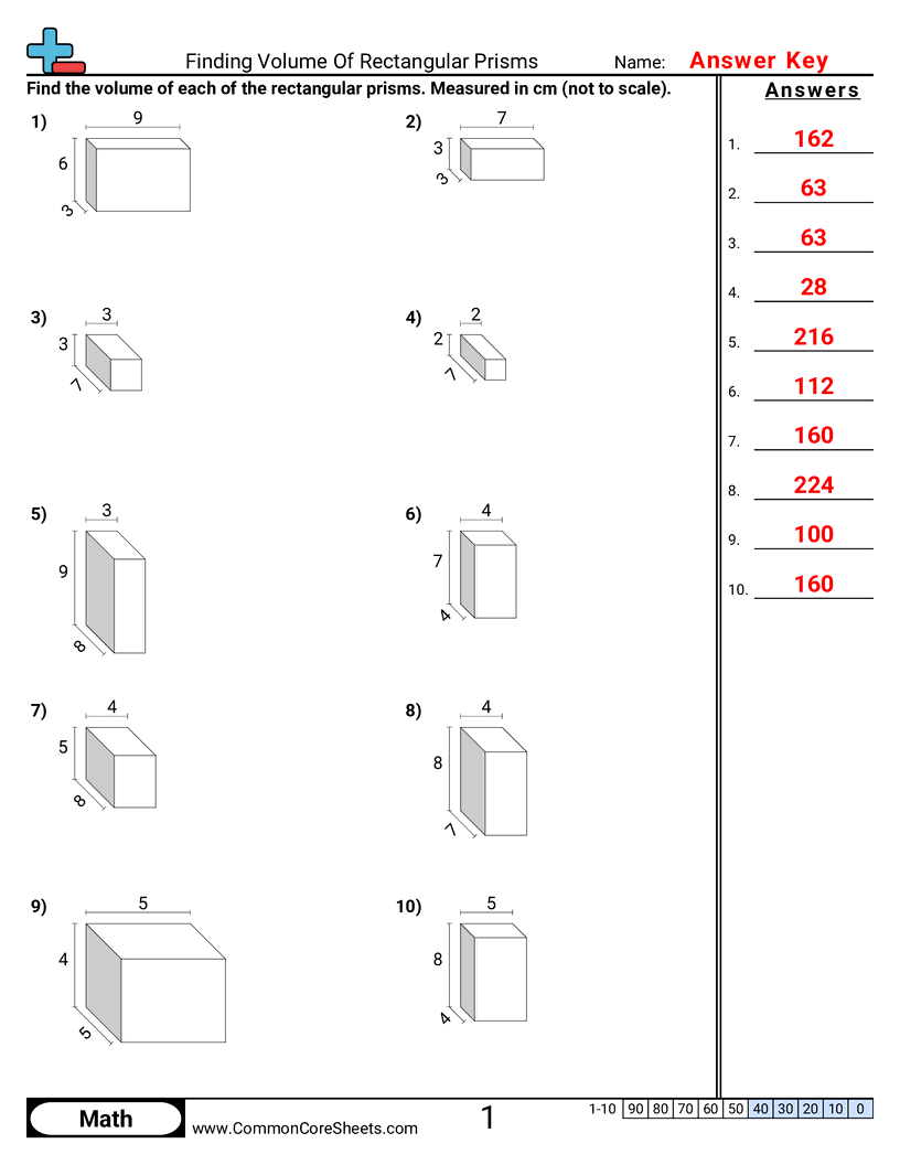 Volume Worksheets Volume Worksheets