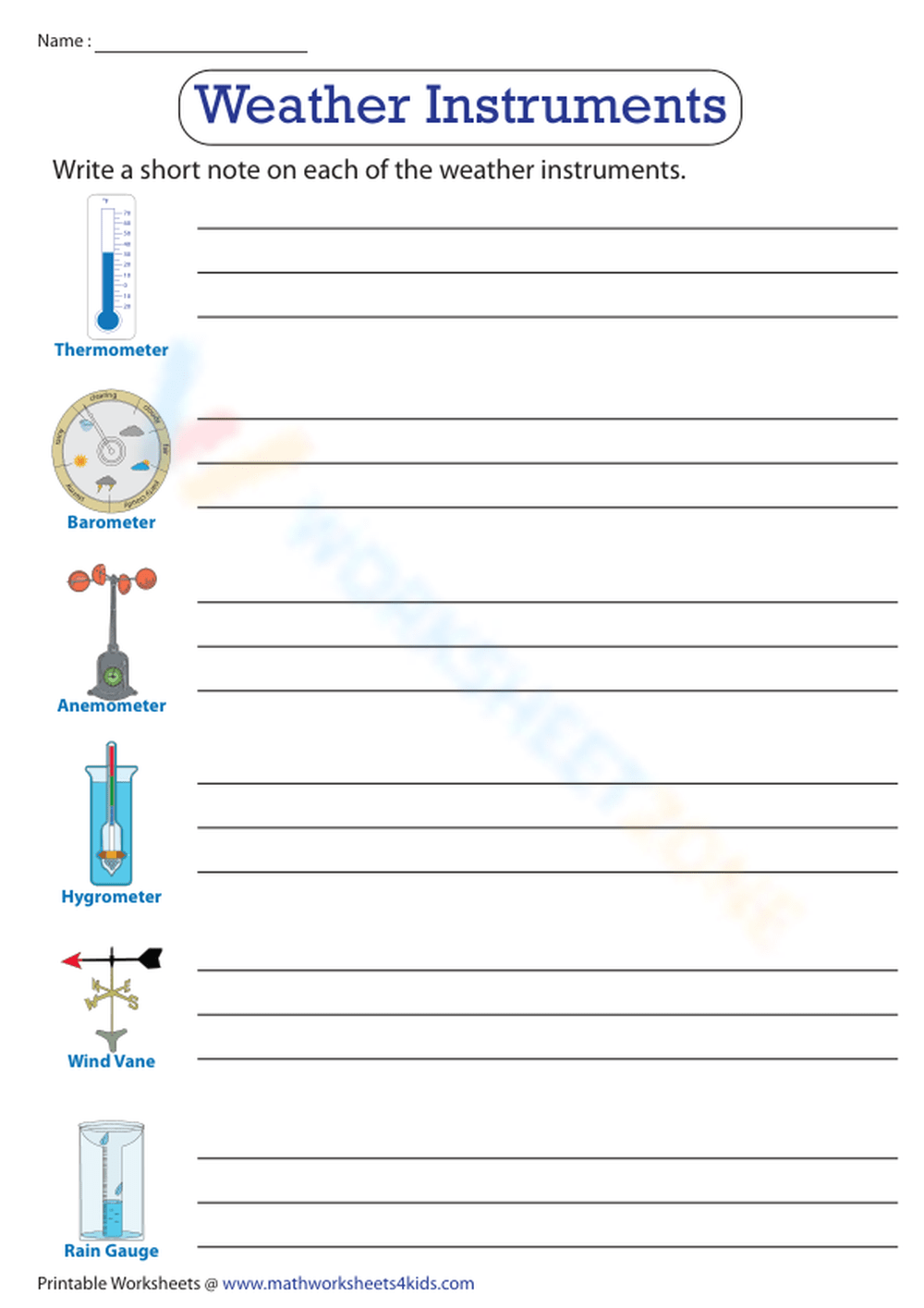 Weather Instruments Worksheet Worksheet Worksheets Library Weather Instruments Worksheet Worksheet Worksheets Library