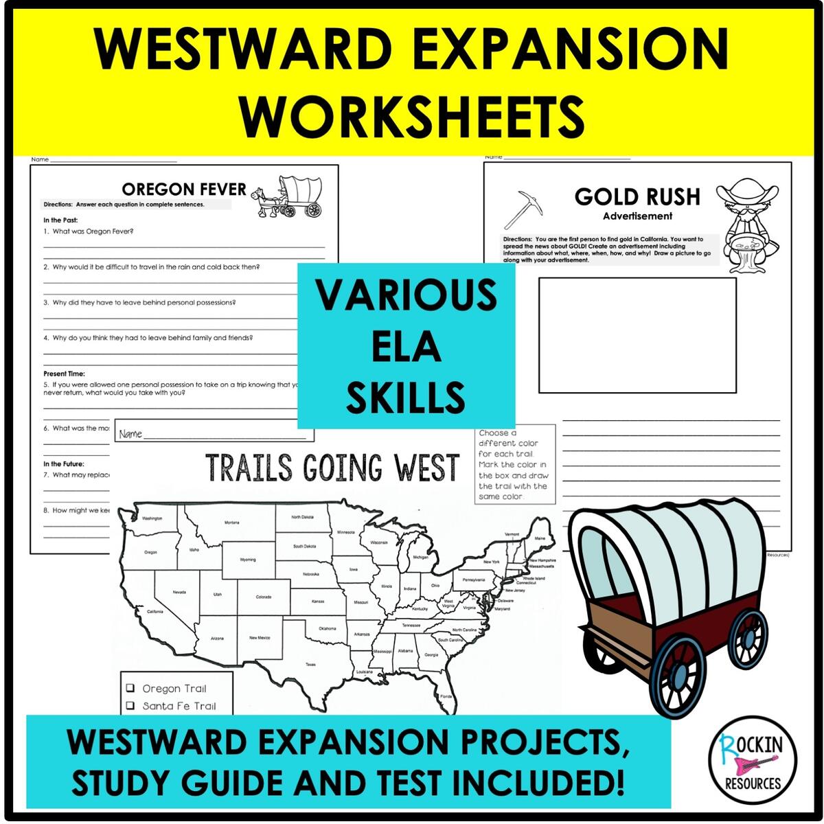 WESTWARD EXPANSION UNIT Westward Expansion Test Digital Printable GOOGLE Rockin Resources