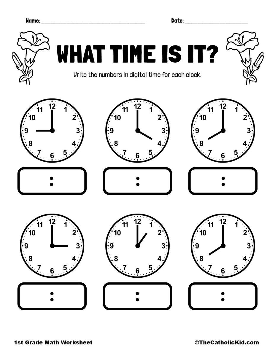 Telling Time Worksheets