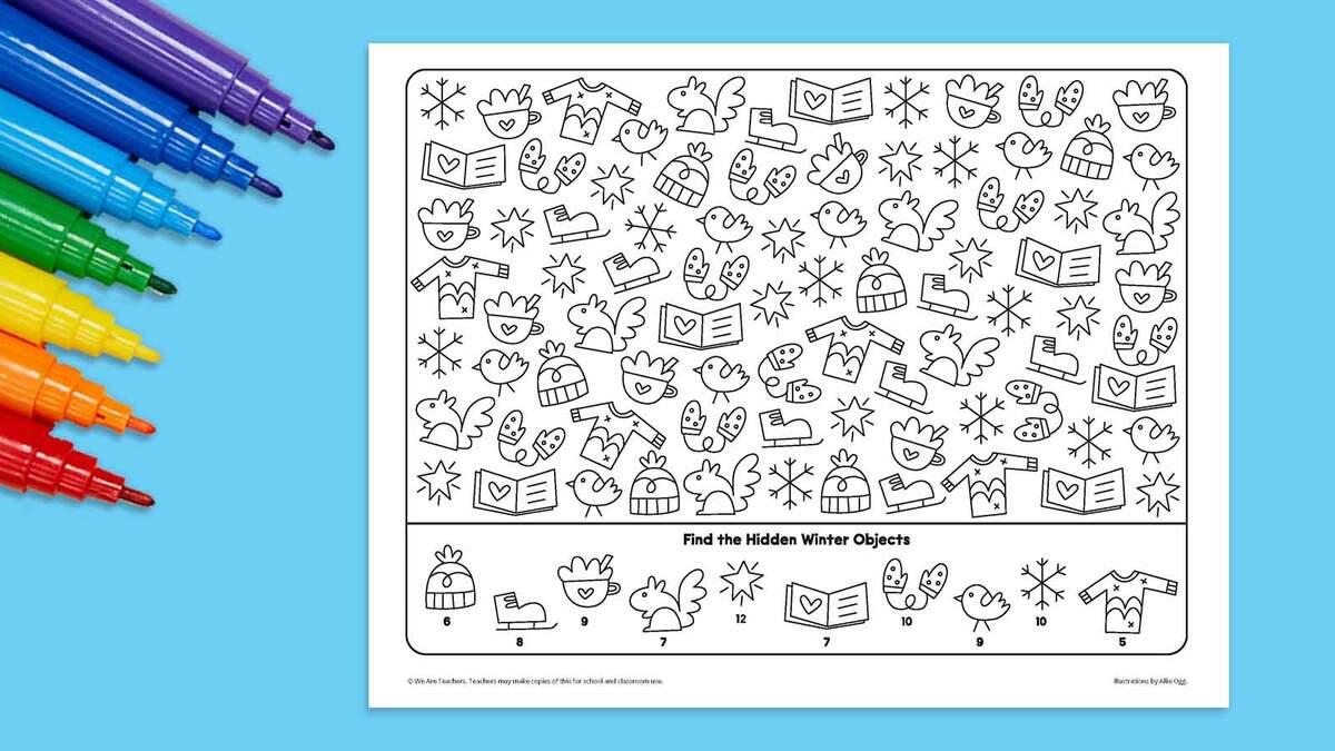 Winter Seek And Find Free Printable Activity Free Hidden Pictures Printables For Kids The Activity Mom