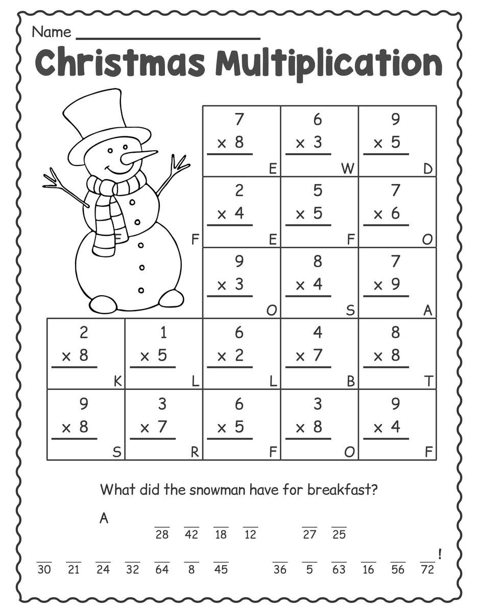 Worksheets For 1st Grade Christmas Activities 15 Free PDF Printables Printablee Christmas Math Multiplication Worksheets Made By Teachers