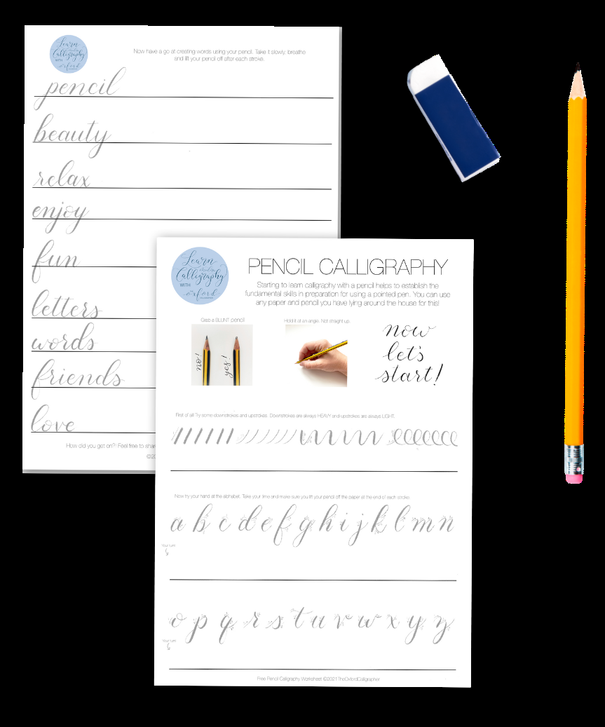 Your No Special Tools Necessary Pencil Calligraphy Worksheets Your No Special Tools Necessary Pencil Calligraphy Worksheets