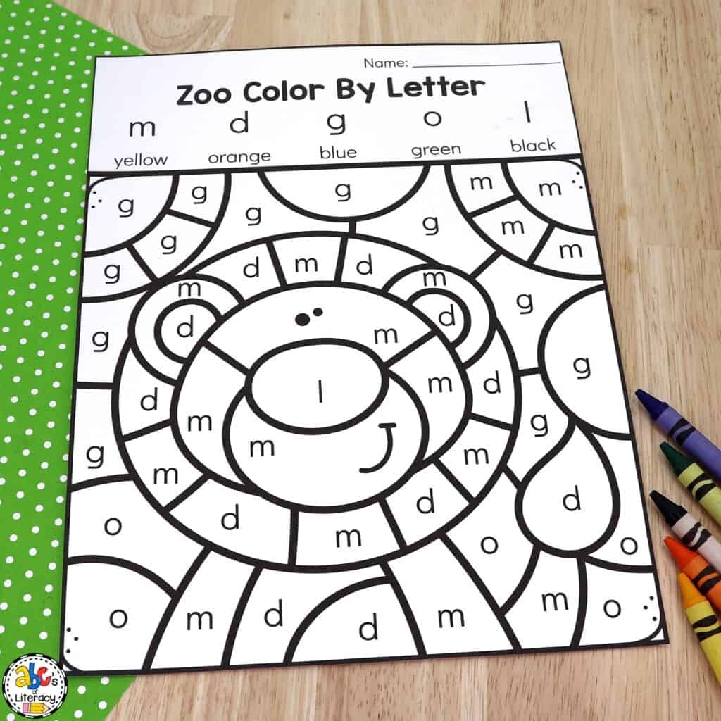 Zoo Color By Letter Autumn Color By Letter Worksheet Free Printable Digital PDF